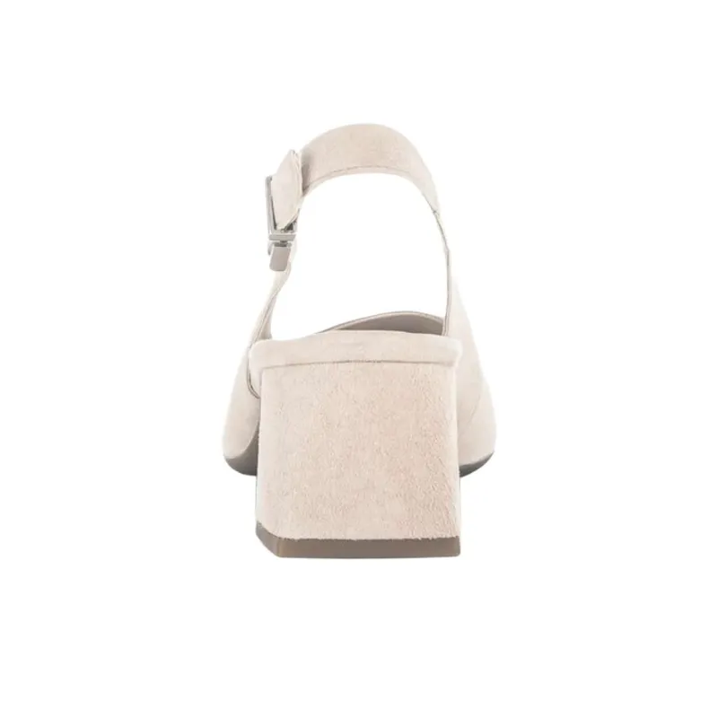 Gabor Comfort Chunky Heel High Heels 5.5cm Women's Beige-4