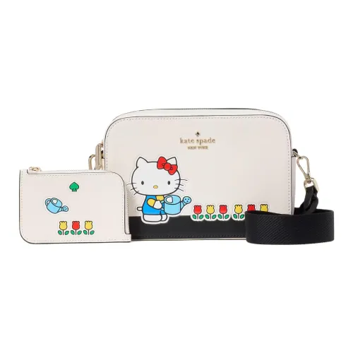 Kate Spade Hello Kitty Collaboration Cow Leather Camera Bag Shoulder Bag Crossbody Bag Mini Women's White