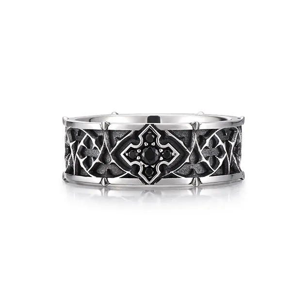 IDEAGEMER 925 Sterling Silver Rings Men's-0
