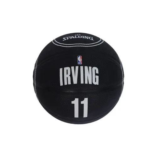 SPALDING Nets, Irving Rubber Basketball Black White Size 7 Ball Training Unisex