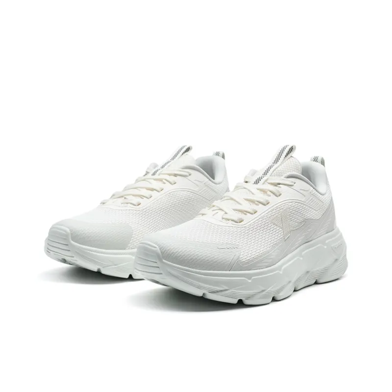 XTEP Cushioned Breathable Slip-Resistant Low-Top Casual Running Shoes Women's Sail White Truffle Gray-4