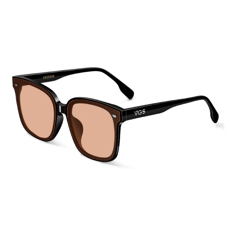 VEGOOS Plate Frame Square Sunglasses Unisex-7