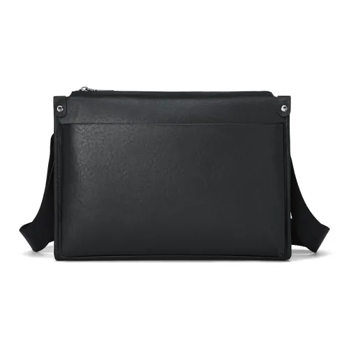 ROBERTA DI CAMERINO Cow Leather Crossbody Bag, Shoulder Bag Regular Men's Black