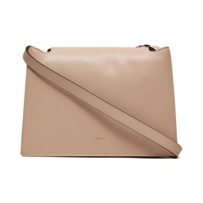 Furla Cow Leather Shoulder Bag Crossbody Bag Women's Khaki Multicolor-0