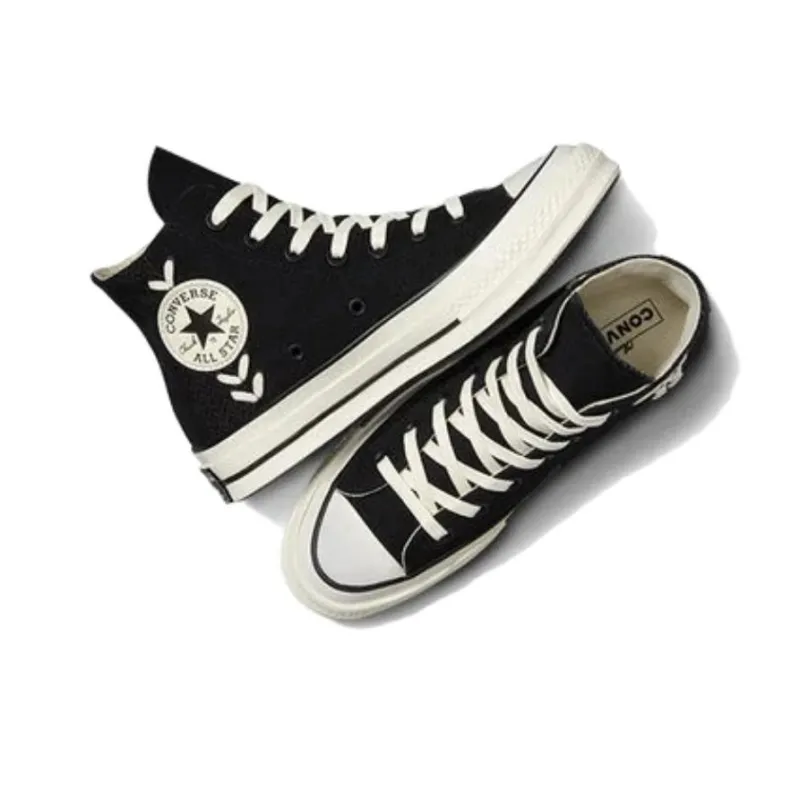 Chuck 70 Women's Converse High 'Crafted Laces Black Egret' Women's-2
