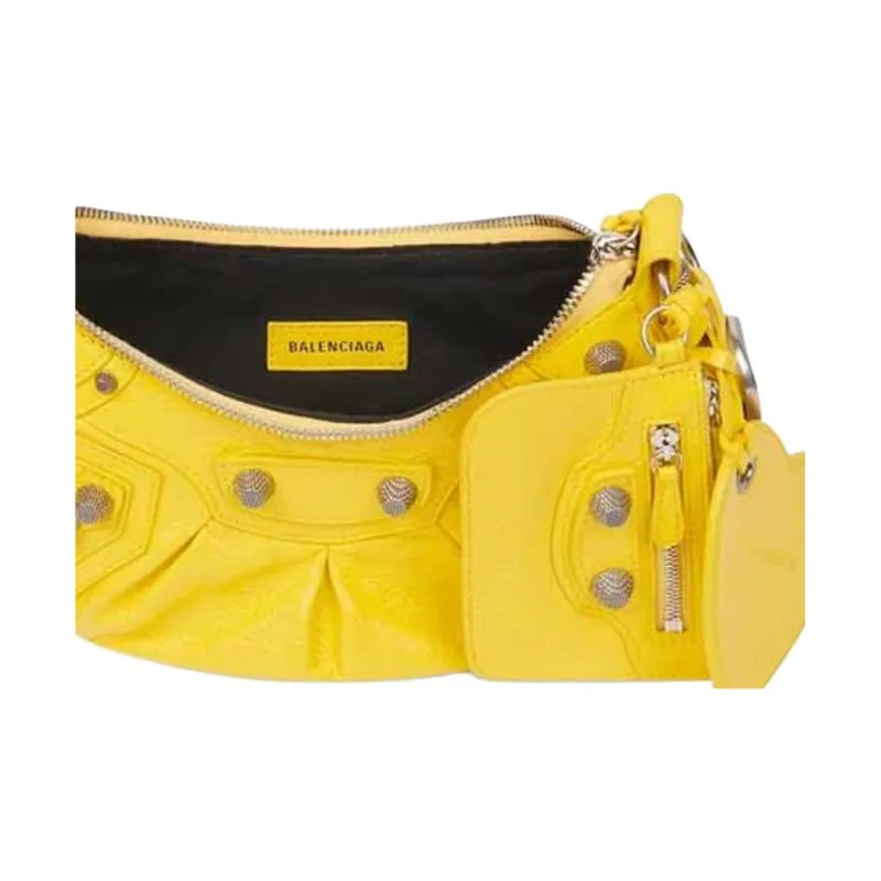 Balenciaga Le Cagole Shoulder Bag Xs Yellow-3