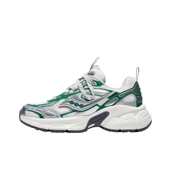 Saucony 2K CAVALRY Slip Resistant, Breathable, And Supportive Low Top Casual Shoes Unisex Silver Green