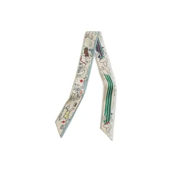HERMES Silk Scarves Women's White