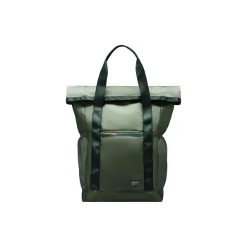 Lululemon Packable Polyester Handbag, Backpack Unisex Gray Eucalyptus/Legacy Green/Coral Kiss
