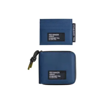 Ted Baker Polyester Wallet Card Holder Combo Set Men's Blue