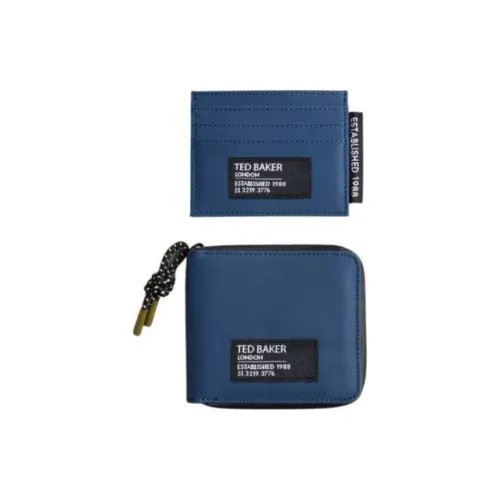 Ted Baker Polyester Wallet Card Holder Combo Set Men's Blue