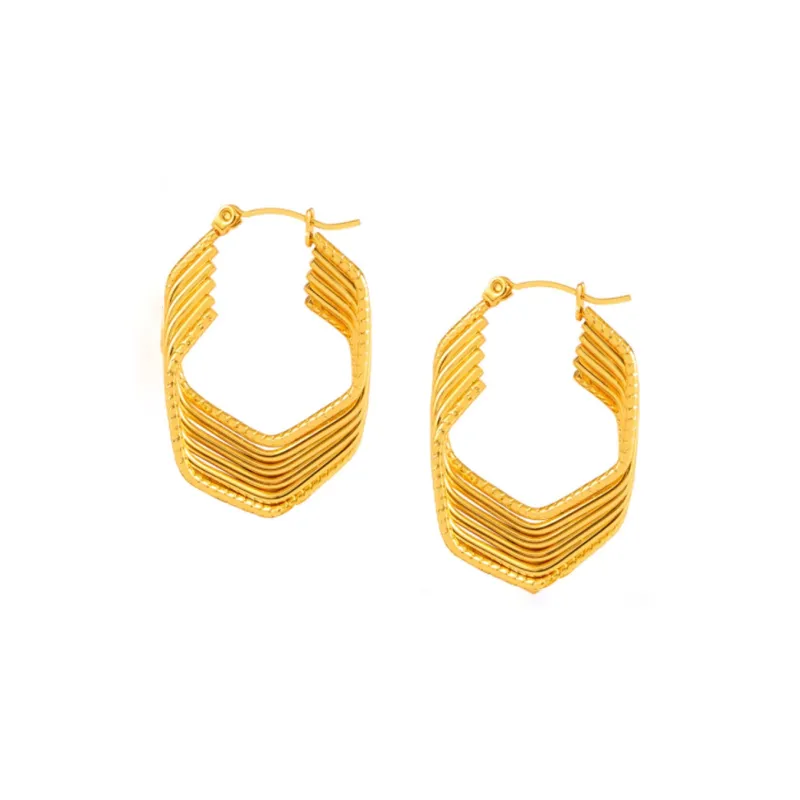 Sanpowa Stainless Steel Earrings Women's-0