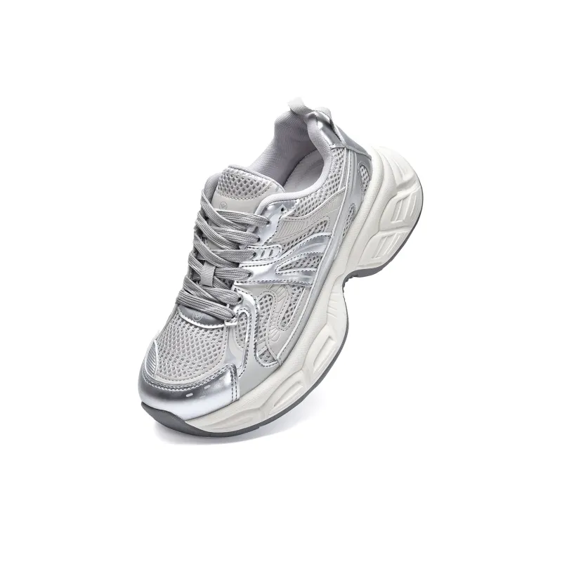 MISTERY Breathable Lightweight Low-Top Chunky Sneakers Women's-3