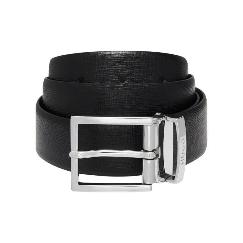 HUGO BOSS Logo engraved Leather Belt-0