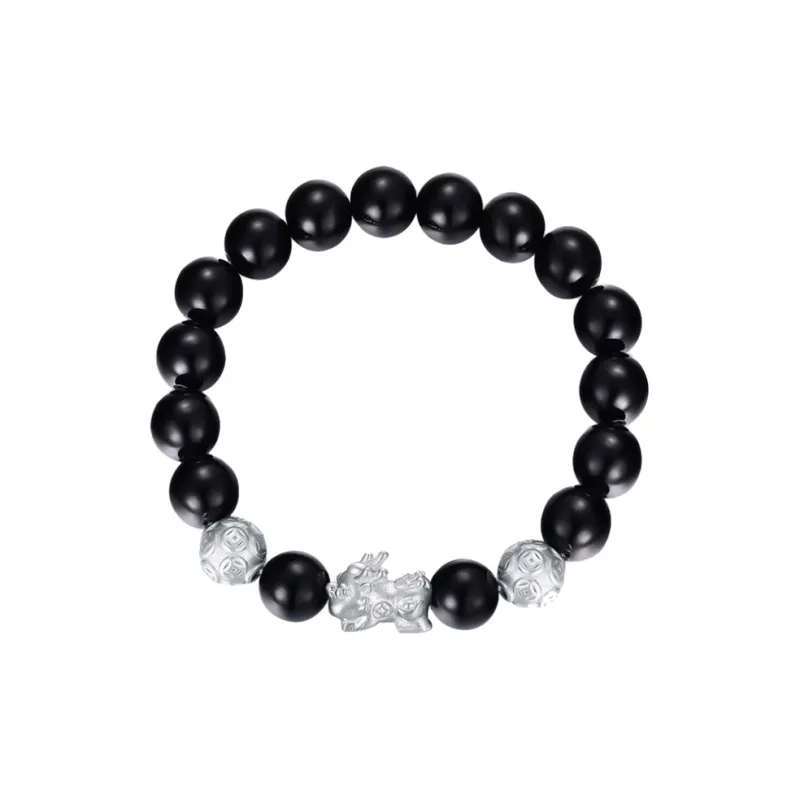 ZHOUBAIFU Obsidian Bracelets Unisex-1