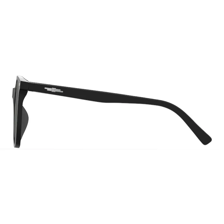 LOHO Plate Frame TR90 Square Driving UV Protection Sunglasses Unisex Black Tea Brown-3