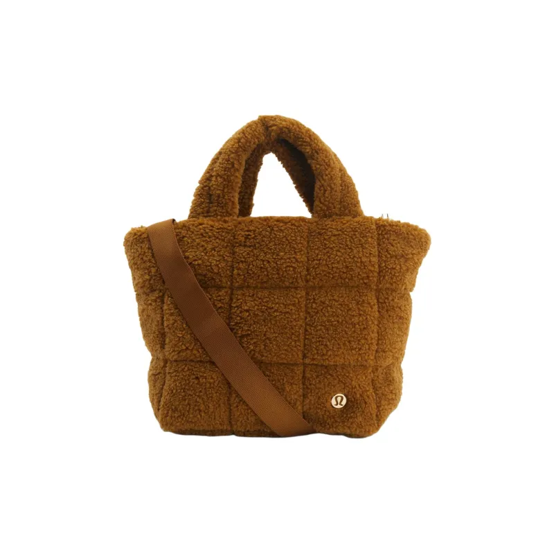 Lululemon Textured Brushed Fabric Shoulder Bag Crossbody Bag Handbags Regular Women's Caramel-0