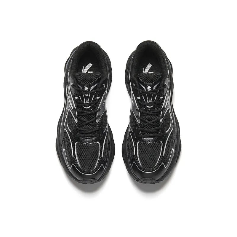Anta Anti-Slip Wear-Resistant Low-Top Casual Shoes Men's Black Silver-2