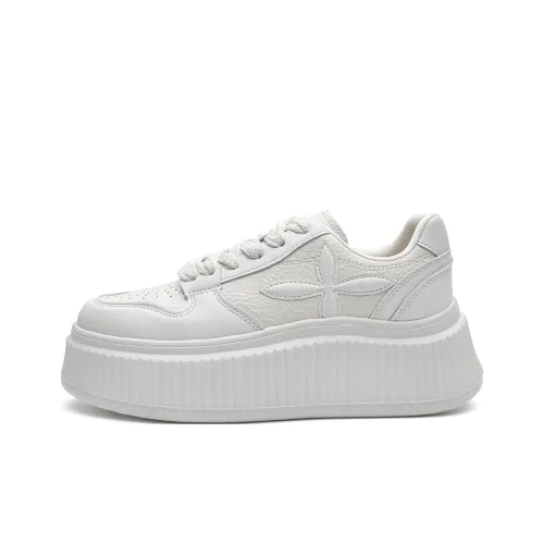 ABIDJAN White Moonlight Collection Lightweight And Breathable Low-Top Skateboard Shoes Women's