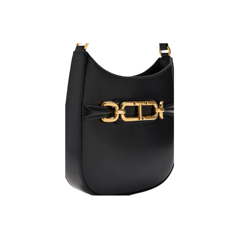TF Leather Shoulder Bag Mini Women's Black-3
