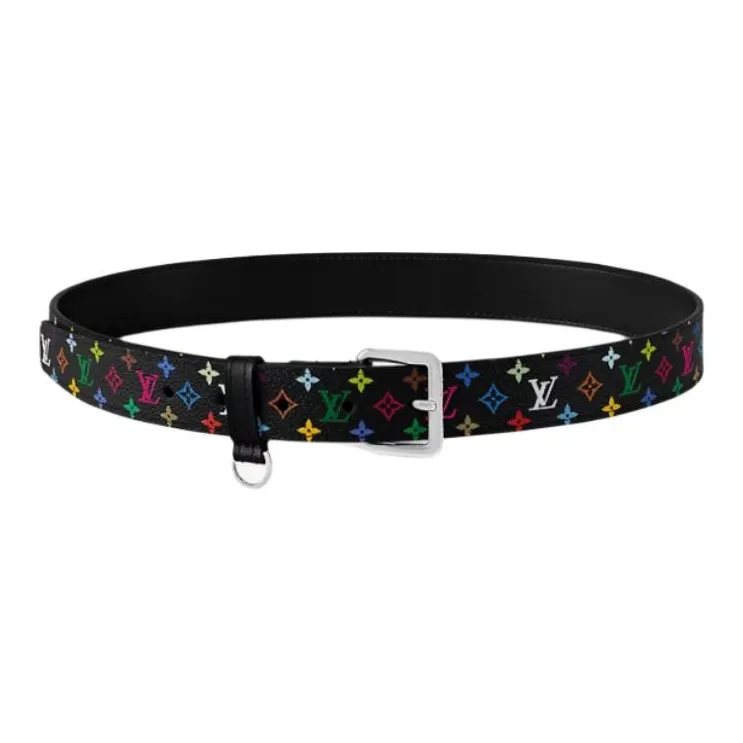 LOUIS VUITTON X Takashi Murakami Lv D Ring 30mm Belt-0