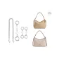 [Belley Three-Piece Set]Four-Leaf Clover 12cm+Four-Leaf Clover One Section *2+Decorative Chain 45cm