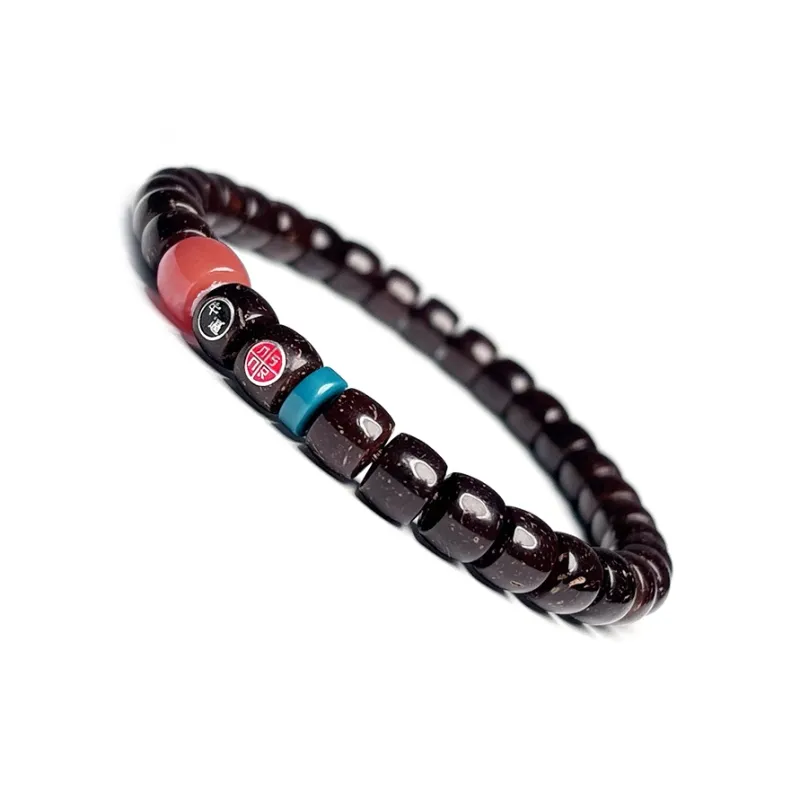 MOUNTAINS AND MANS Coconut Shell Beads New Chinese Style Prosperity And Good Luck Beaded Bracelet Unisex-2