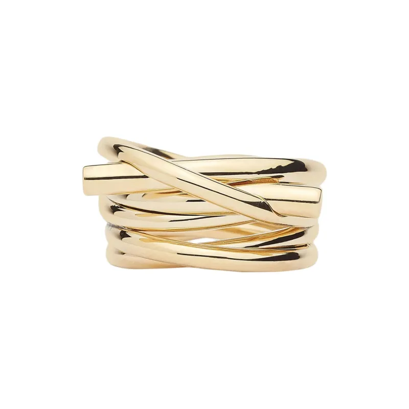 FERRAGAMO Brass Rings Unisex Gold-0