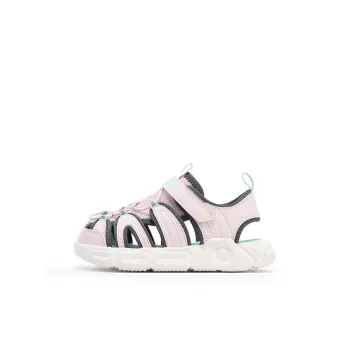 XTEP Slip Resistant Breathable Low Top Children's Sandals Light Cherry Blossom Pink Charcoal Gray Kids'