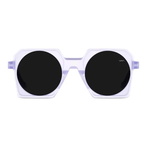 VAVA Cellulose Acetate Biodegradable Fiber Square Sunglasses Women's Light Purple