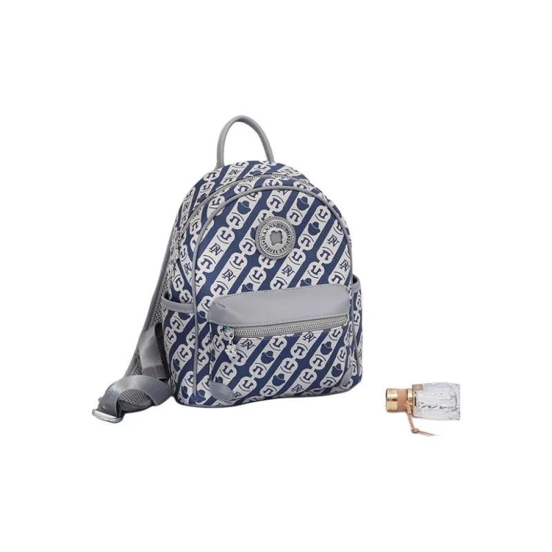 DANNYBEARJEANS Fabric Backpack Large Size Unisex Blue-3