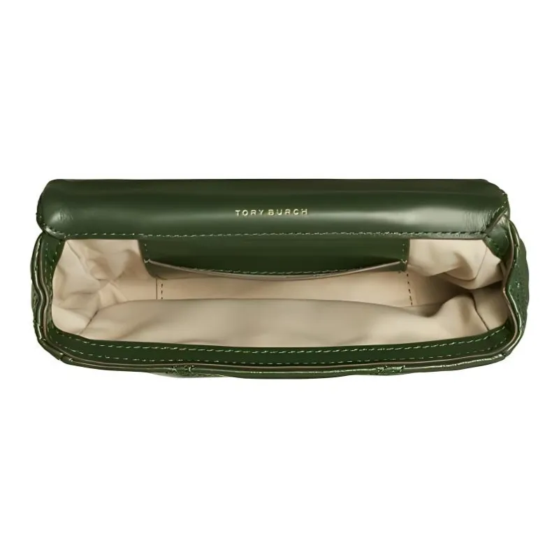 TORY BURCH Kira Nappa Leather Shoulder Bag Crossbody Bag Mini Women's Green-3