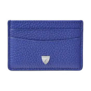 Aspinal Of London Full Grain Leather Card Holder Women's Cobalt Blue