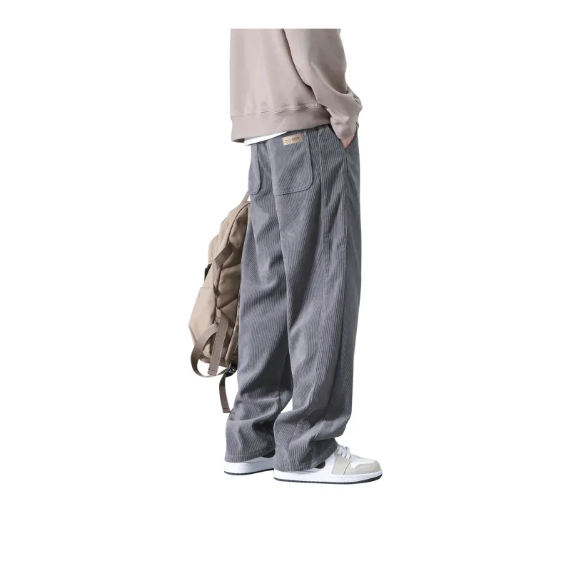 DANGERTIGER Knitted Sports Pants Unisex Gray-0