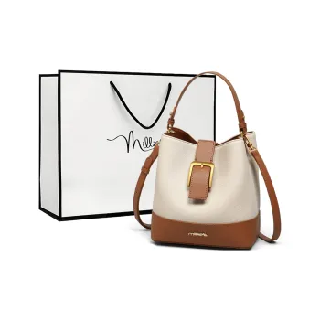 MILLIE'S Synthetic Leather One Shoulder Handbag Regular Women's Brown & White/Black & White