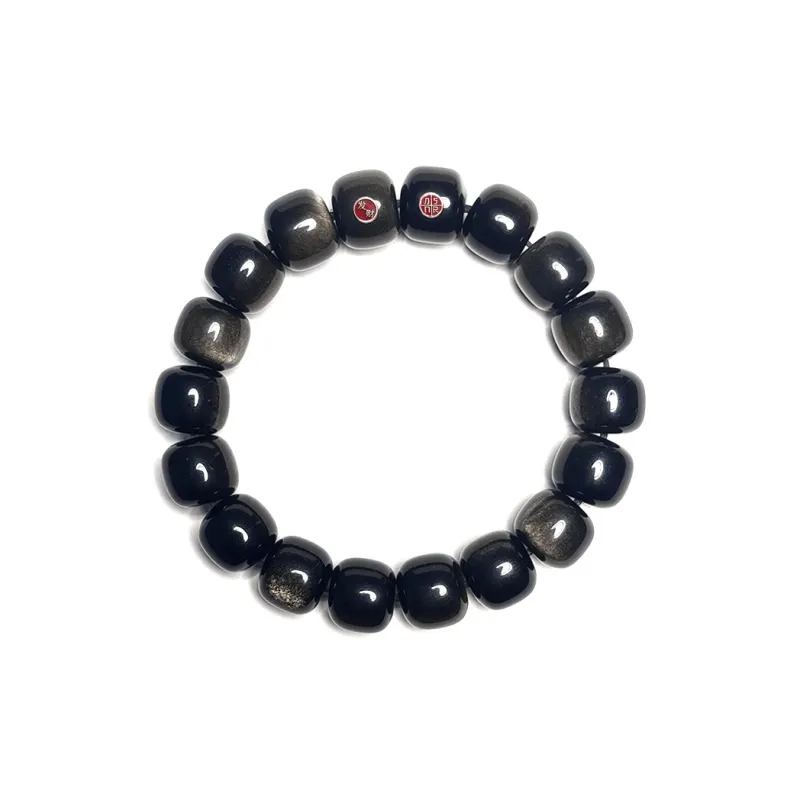 MOUNTAINS AND MANS Obsidian New Chinese Style Prosperity And Good Luck Beaded Bracelet Unisex-1