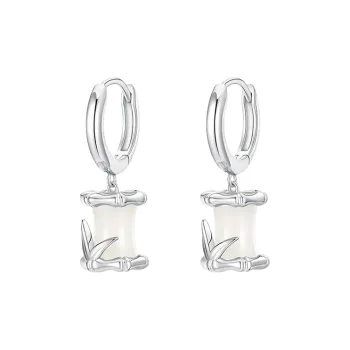 CHINA GOLD Hetian Jade Earrings White Jade/Pale Greenish White Jade Women's