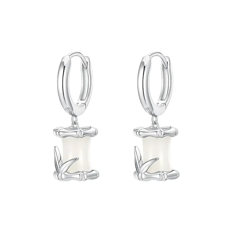 CHINA GOLD Hetian Jade Earrings White Jade/Pale Greenish White Jade Women's-0