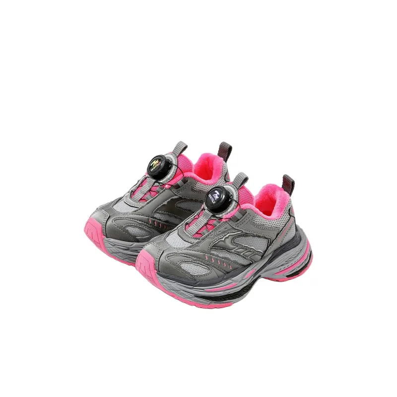 Teenmix Slip Resistant Thermal Low Top Kids Lifestyle Shoes Gray Pink Kids'-3