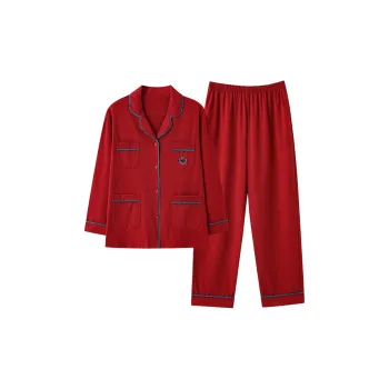 XIAFENYAN Pajama Set Unisex Red
