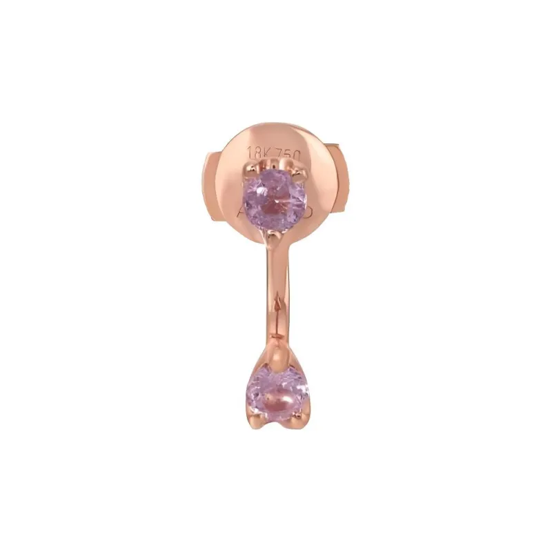 Anita Ko 18K Rose Gold Orbit Sapphire Single Earring-0
