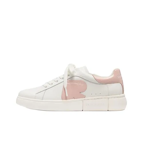 Kate Spade New Year Limited Edition Low-Top Skateboard Shoes Women's White Pink
