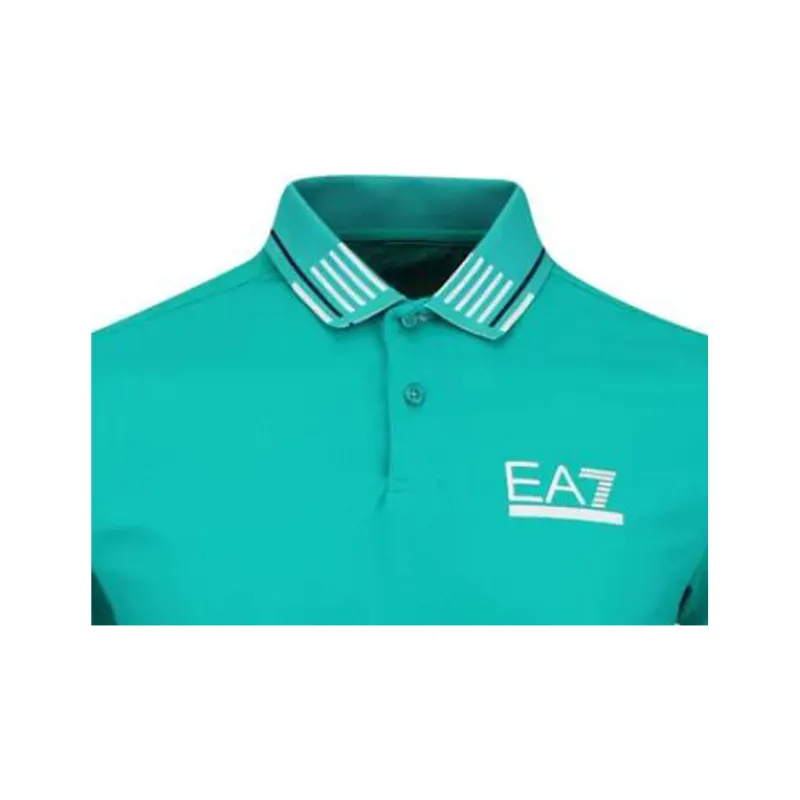 EMPORIO ARMANI EA7 Polo Shirt Men's Cyan-1