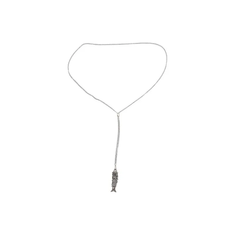 ISABEL MARANT ETOILE Brass Necklaces Women's Silver Black-1