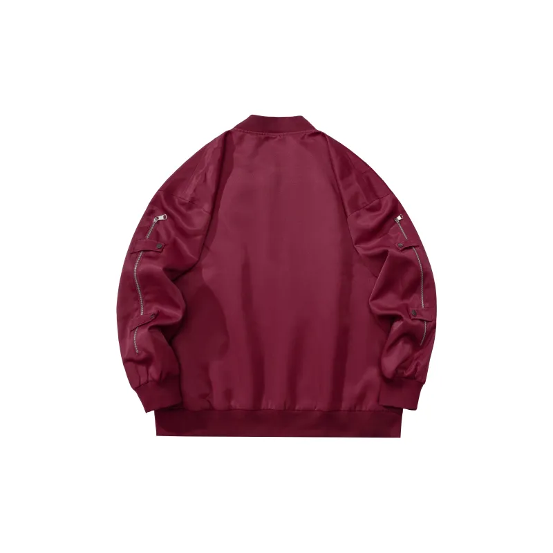 TITH Jackets Coats Unisex Burgundy-1