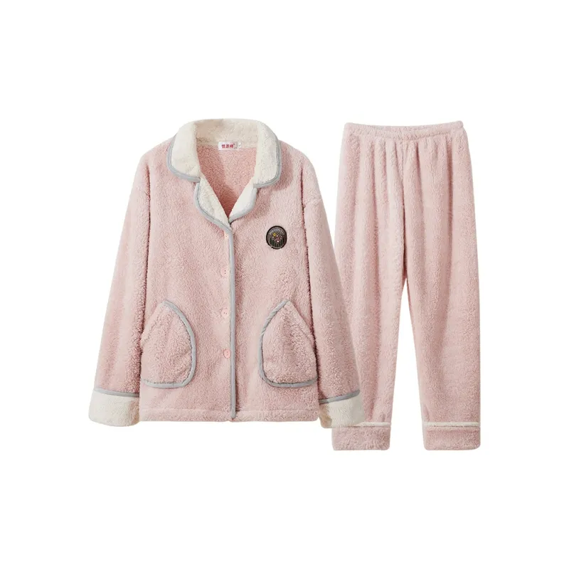 H YXIANG Pajama Set Women's Pink-0