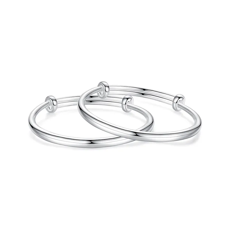 SHENGYALUO 999 Fine Silver Bangles Kids'-0