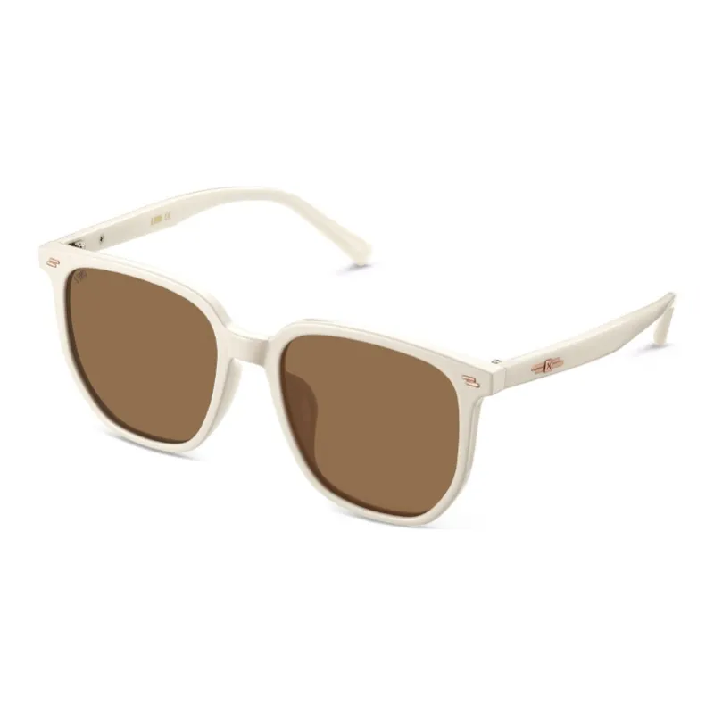 LOHO Plate Frame TR90 Square Driving UV Protection Sunglasses Unisex Black Tea Brown-5