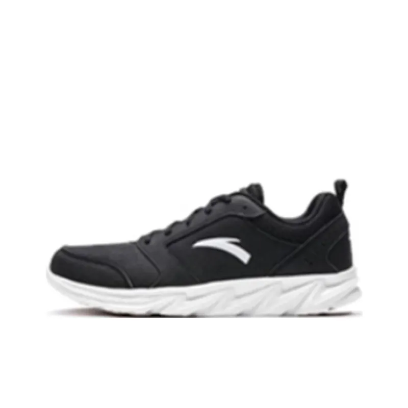 Anta Cushioned Anti-Slip Wear-Resistant Breathable Lightweight Low-Top Running Shoes Men's Black-0