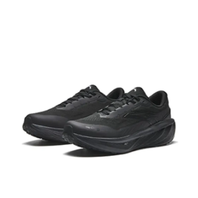 Anta Travel Cushioned Slip Resistant Low Top Running Shoes Men's Black Silver-1